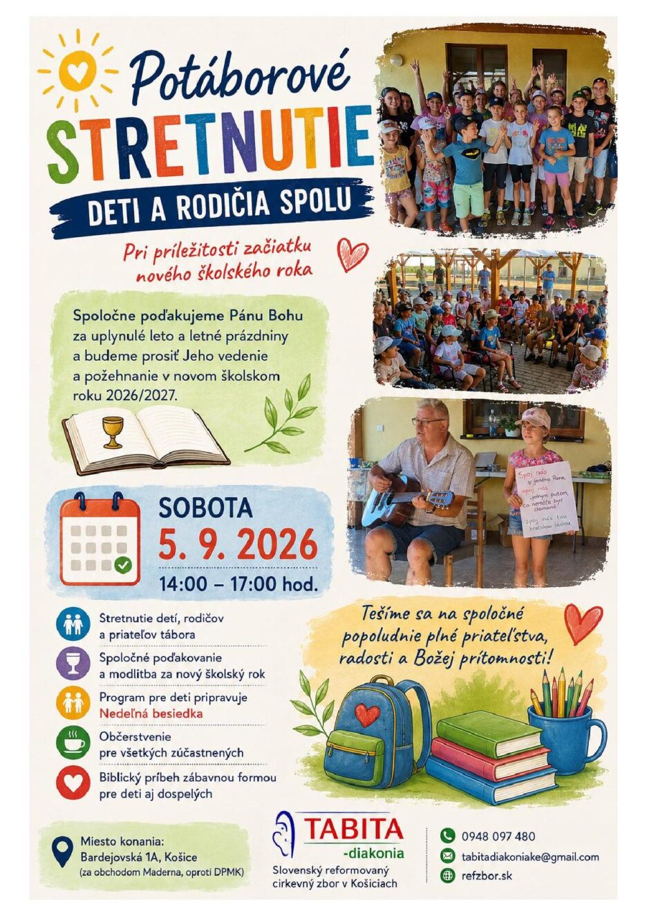 Potáborové stretnutie detí a rodičov (5.9.2026 od 14:00h) – potrebná spätná väzba o vašej účasti