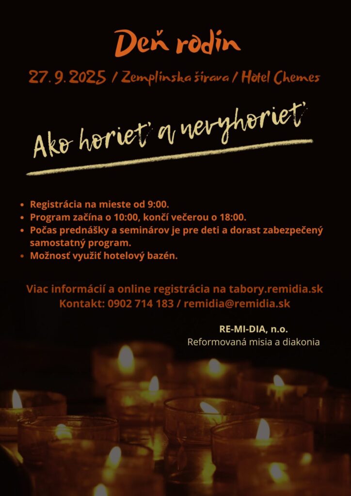 Deň rodín 2025 – 27.09.2025 o 10:00h, v Hoteli Chemes na Zemplínskej šírave